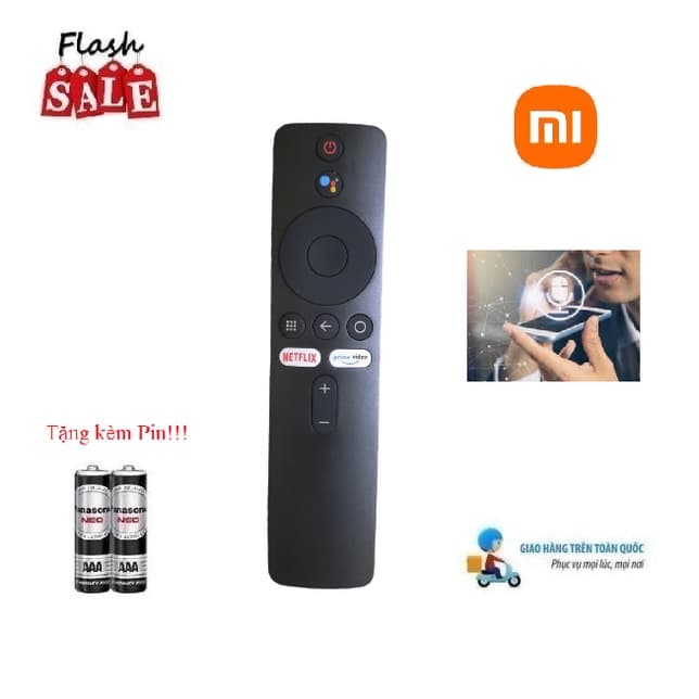 Remote Điều khiển thay thế tương thích cho giọng nói TV Xiaomi- Mi TV Box Android TV- Hàng mới XỊN Tặng Pin-MẪU 6