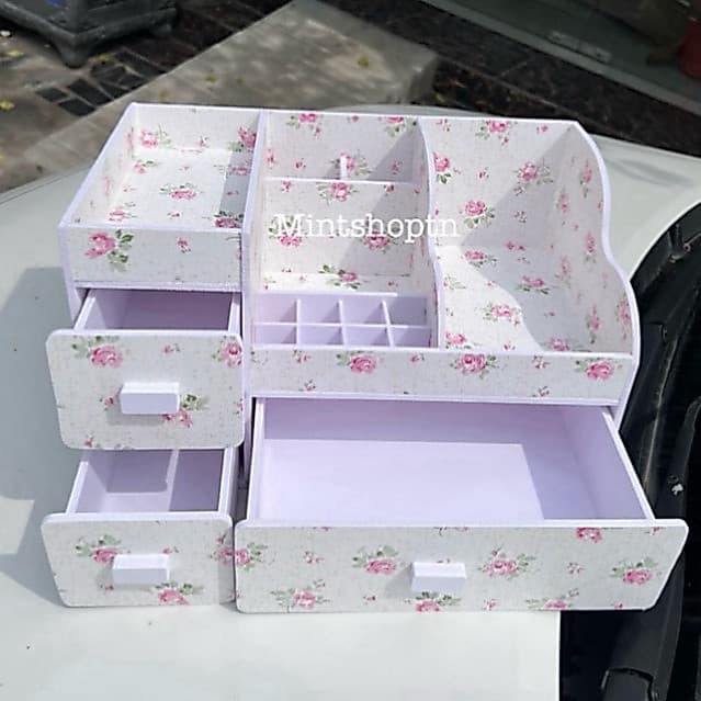 Kệ Đựng Mỹ Phẩm Chia Ngăn MAX 35cm để bàn, Tủ Để Đồ Mĩ Phẩm, Đồ Trang Điểm, Makeup Có Ngăn Kéo Tiện Lợi