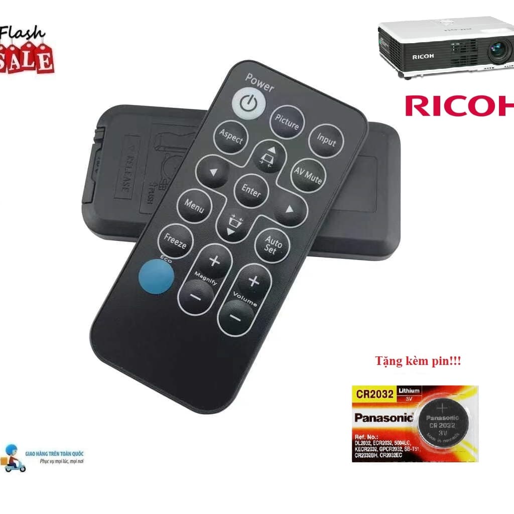 Remote Điều khiển máy chiếu RICOH RX300 đa năng dòng RICOH - HÀNG CHÍNH HÃNG mới 100% Tặng kèm Pin
