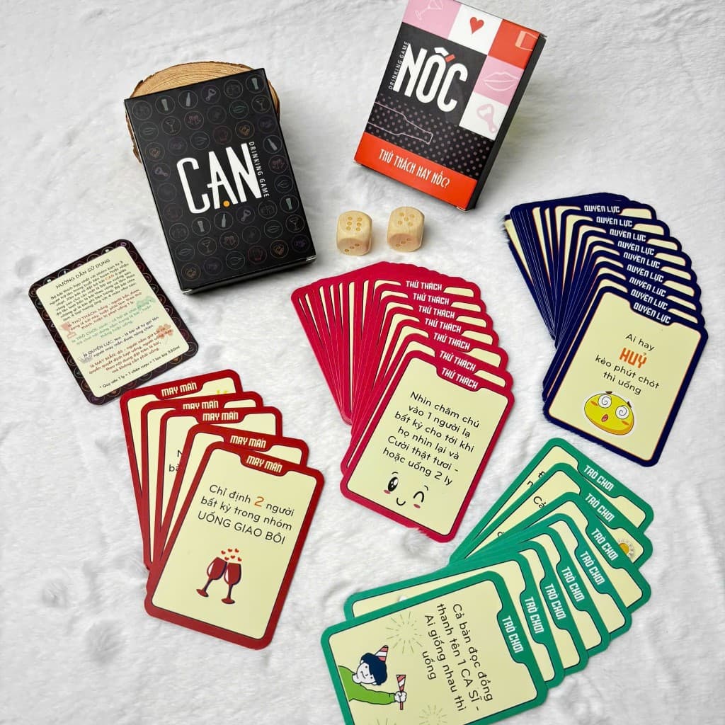 Bộ bài drinking game cho bạn bè thẻ bài nốc out tổng hợp 50 lá bài cho nhóm bùng nổ cuộc vui