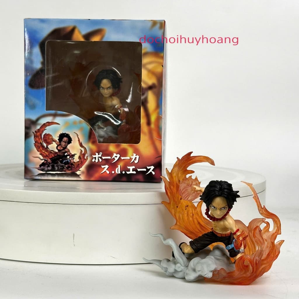 Mô hình tượng nhân vật Ace G5 chống tay 9cm One Piece