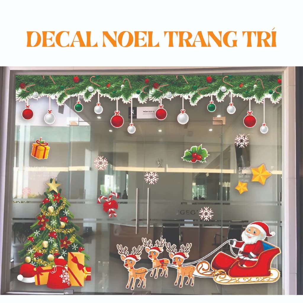 Decal Trang Trí Noel 2025 Decal Dán Kính Noel Trang Trí Giáng Sinh Nhiều Mẫu