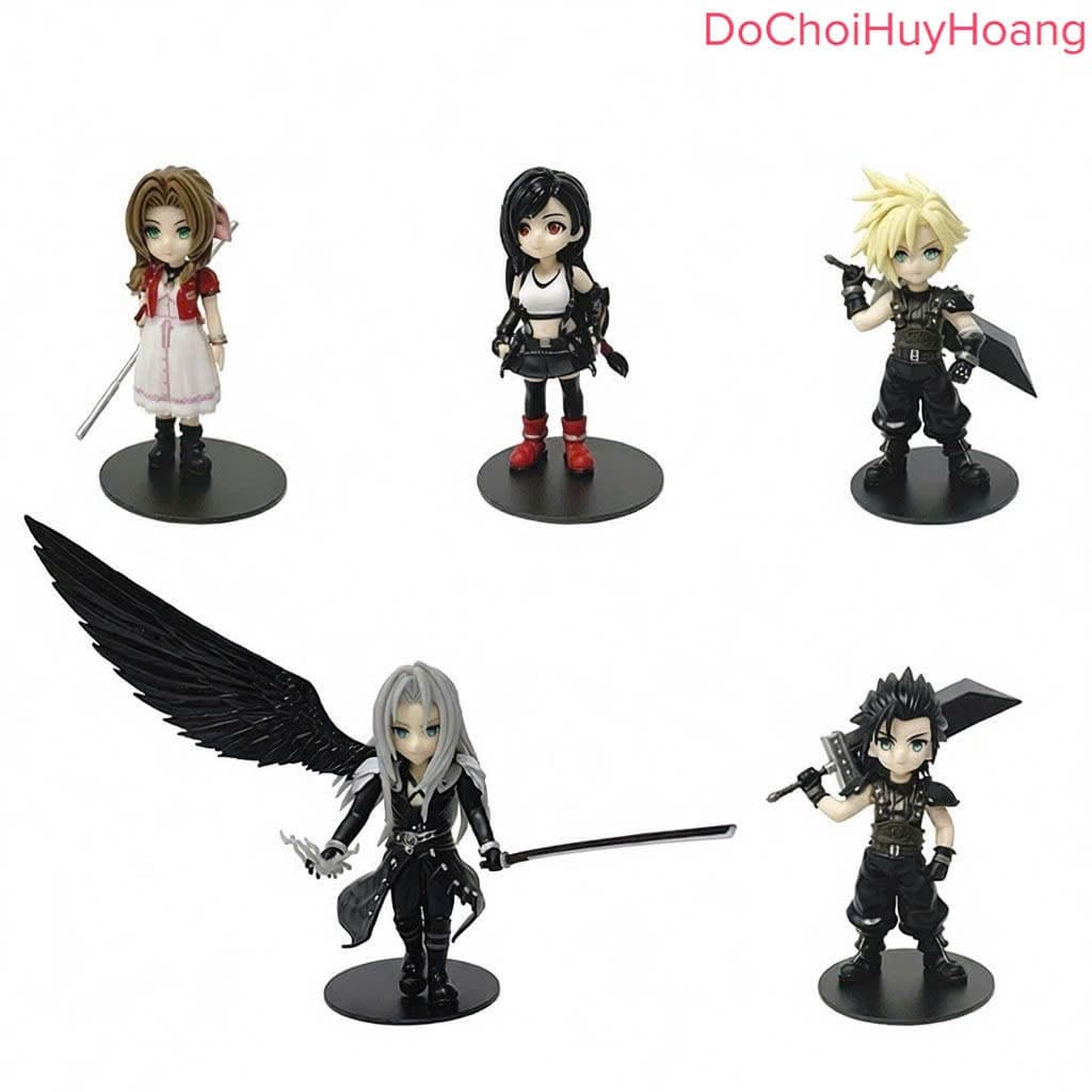 Mô hình final fantasy 7 chibi Aerith Cloud Strife Tifa Zack Fair 11-12cm