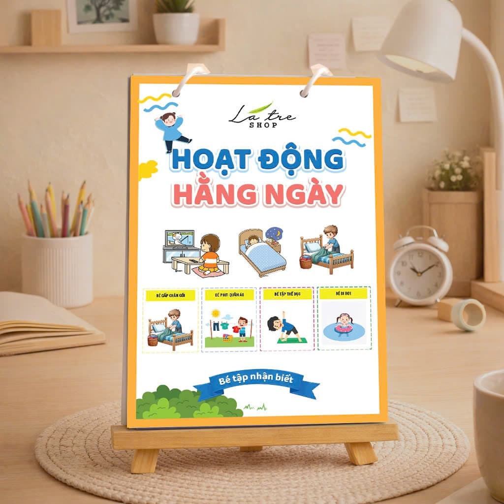Thẻ phát triển kỹ năng giao tiếp Hoạt động hàng ngày của bé giúp bé tập nói sớm bé tập nhận biết