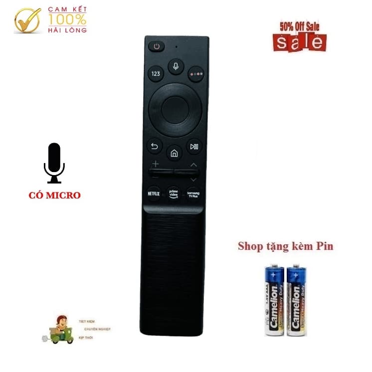 Remote Điều khiển thay thế tương thích cho tivi samsung QLED giọng nói - HÀNG mới Tặng Pin