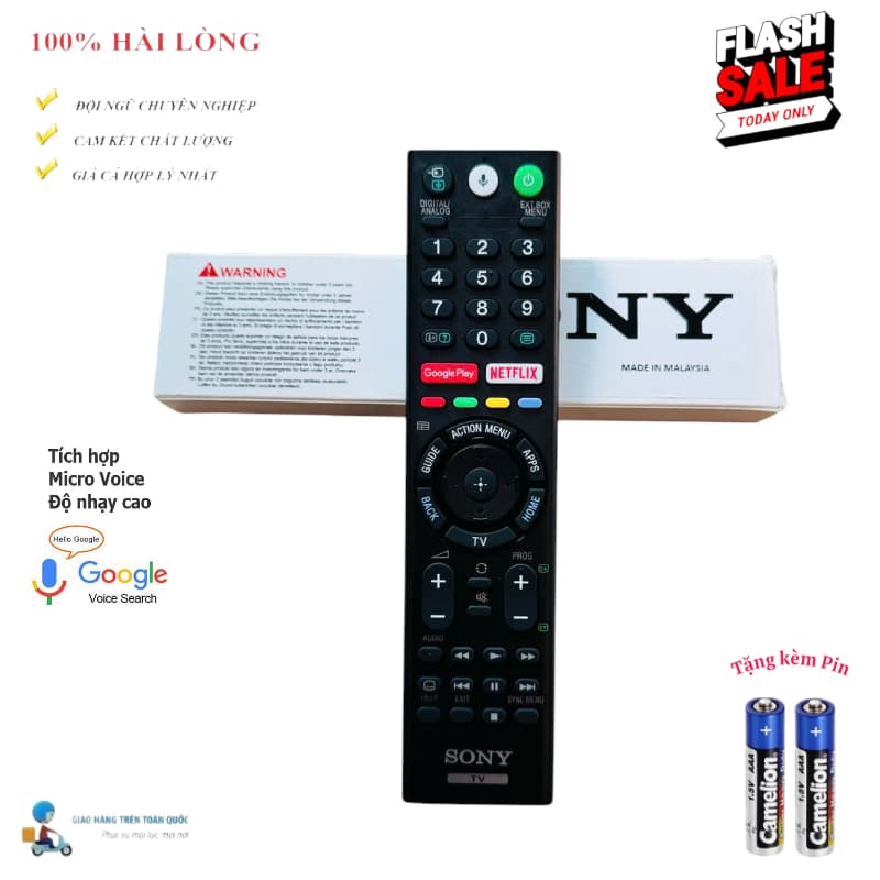 [HÀNG CHẤT LƯỢNG CAO]Remote Điều khiển GIỌNG NÓI VOICE thay thế tương thích cho tivi Sony RM-TX310P