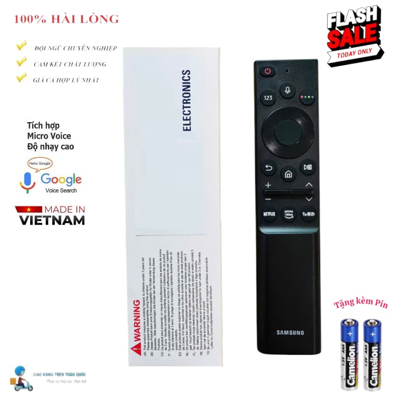 [XẢ KHO GIÁ SỐC] Điều khiển giọng nói tương thích cho TV Samsung Qled 2024(NÚT VieON) HÀNG CHẤT LƯỢNG CAO