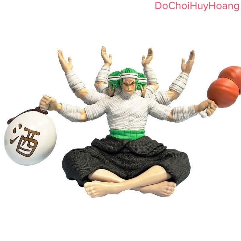 Mô hình tượng Zoro asura 3 đầu 6 tay băng bó 26cm OnePiece